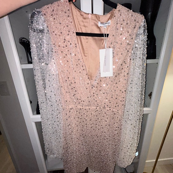 BRAND NEW NWT NADINE MERABI MAYA WHITE DRESS - Picture 14 of 17